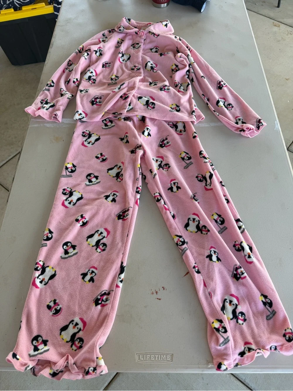Gymboree Pink Penguin Fleece Pajama Set
